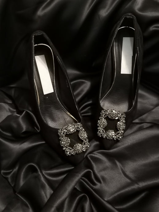 monolo black rhinestone