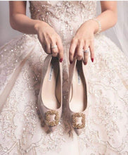 monolo gold rhinestone