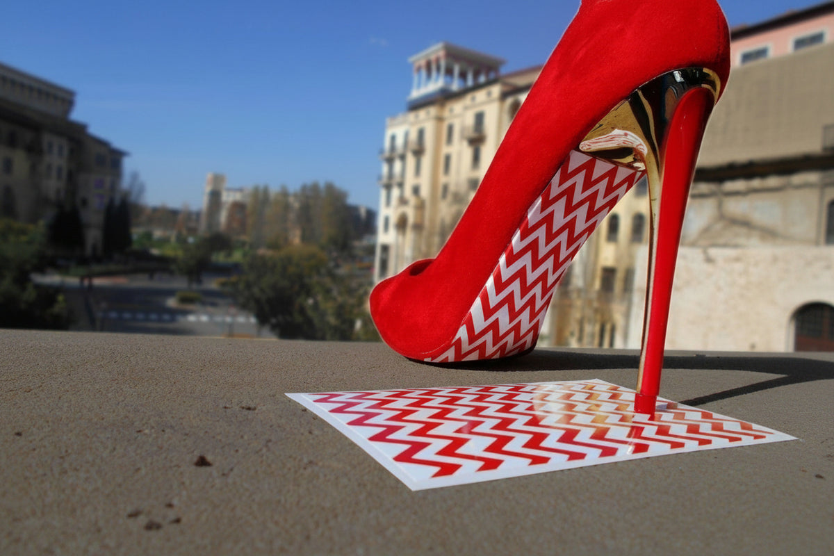 red chevron under soles - Raw Strawberry
