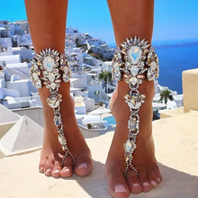 crystal barefoot sandals