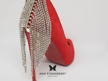 crystal fringe clip - Raw Strawberry