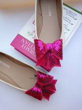 sequin bow - Raw Strawberry