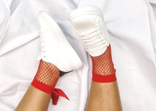 fishnet bow socks