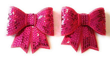sequin bow - Raw Strawberry