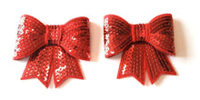 sequin bow - Raw Strawberry