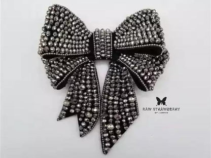 crystal bows - Raw Strawberry